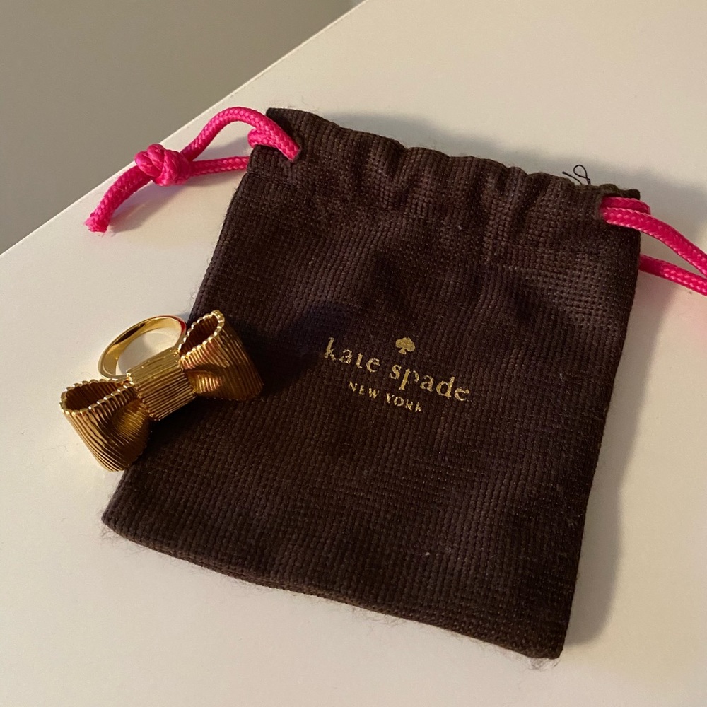 Kate Spade gold bow ring